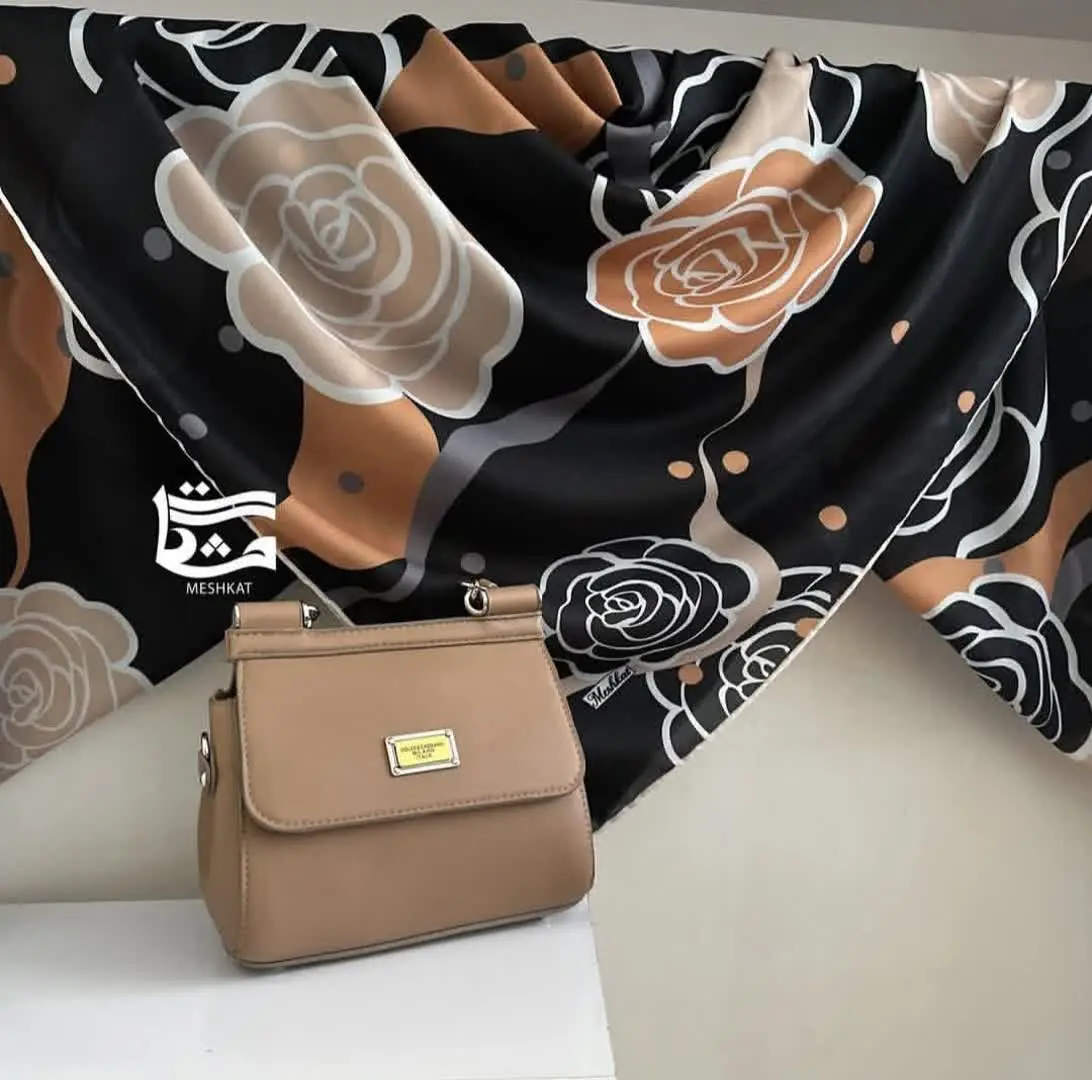 ست خوشگل گل شنل کاراملی شیک...