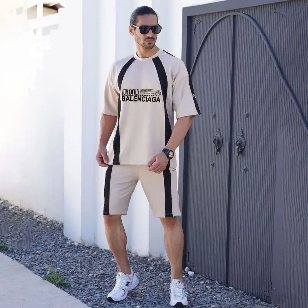 تیشرت و شلوارک Bronx_Cream مدل ۳۶۴۲ 
