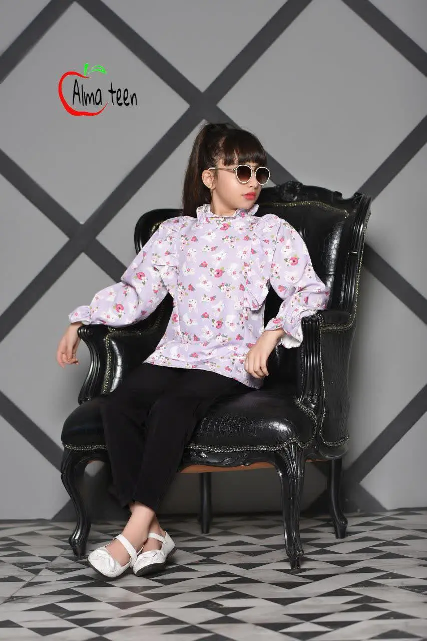 👫شومیز و شلوار خرگوش و گل بارلی👫
