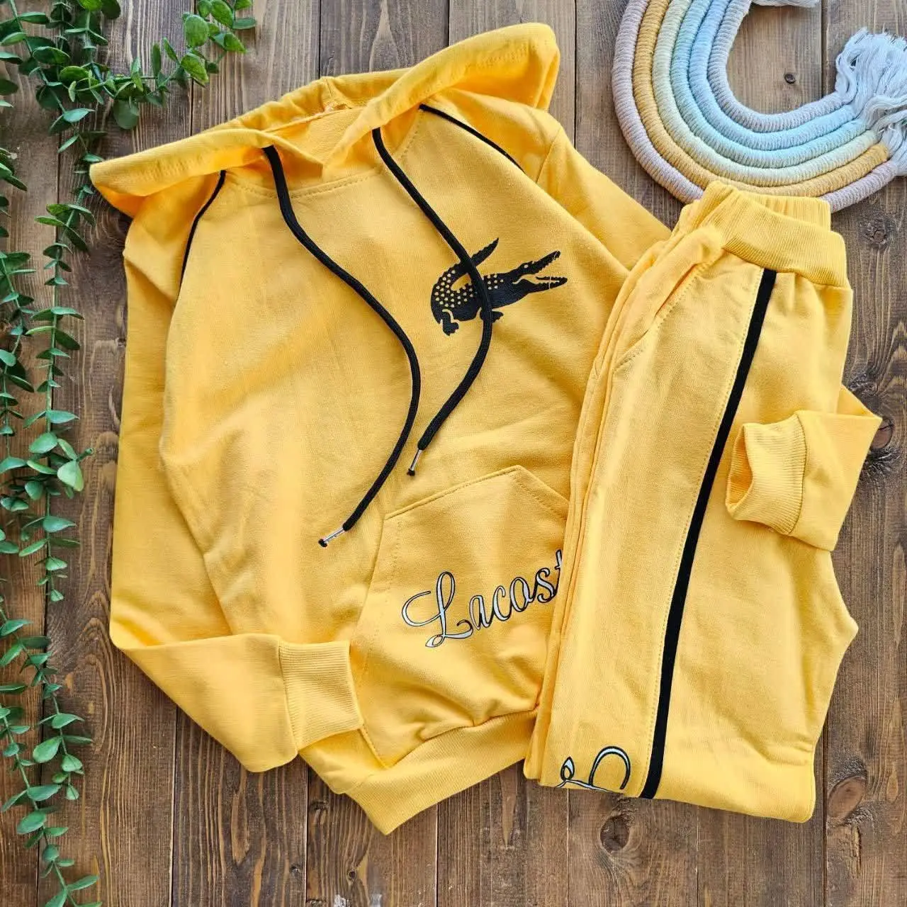 💞 ست جذاب هودی شلوار لاکوست 💞
