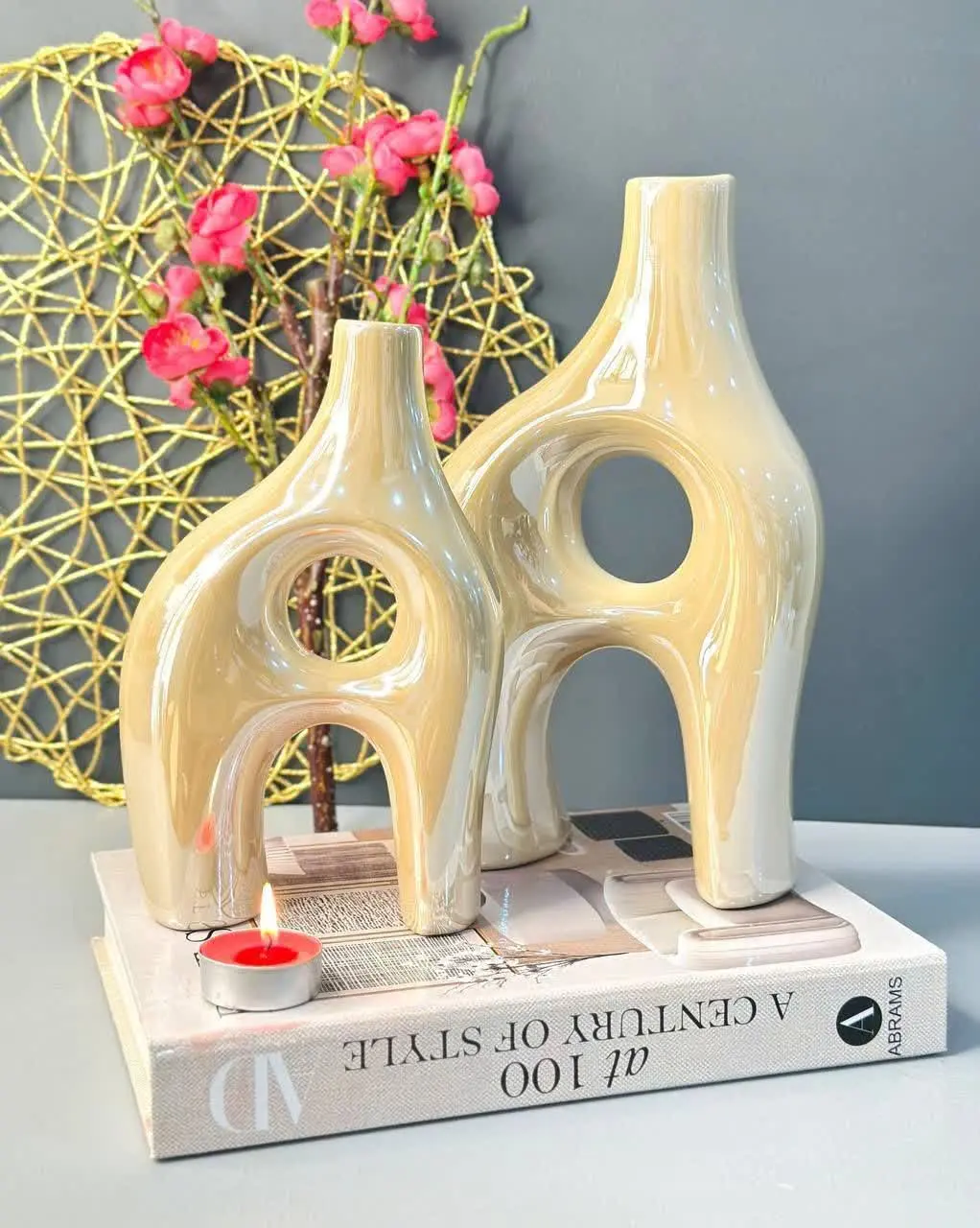 💥گلدان جفتی لاستر 💥