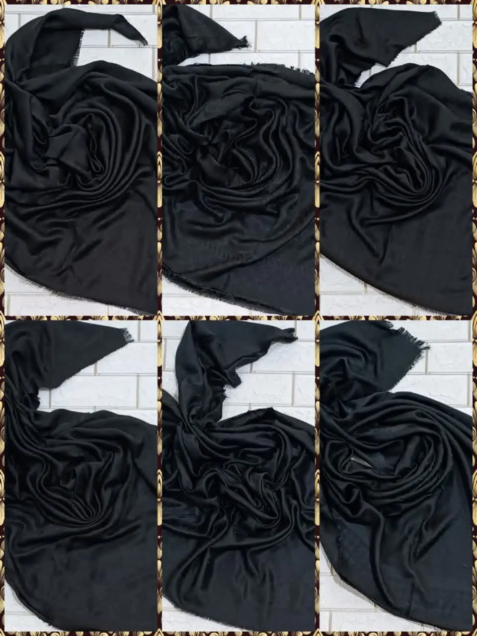 🐝روسری ژاکارد مشکی