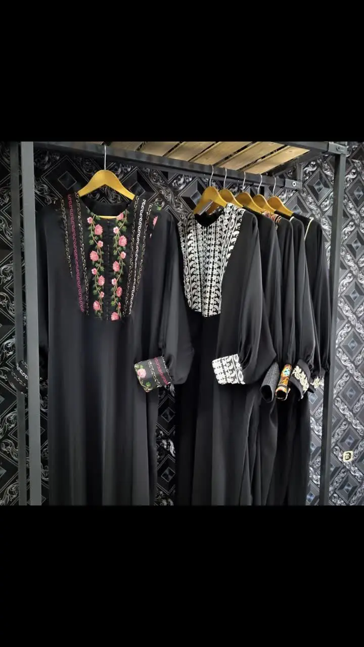 ✅️✅️عبا با خرج کار لنین سوزندوزی پولک دوزی شده 
