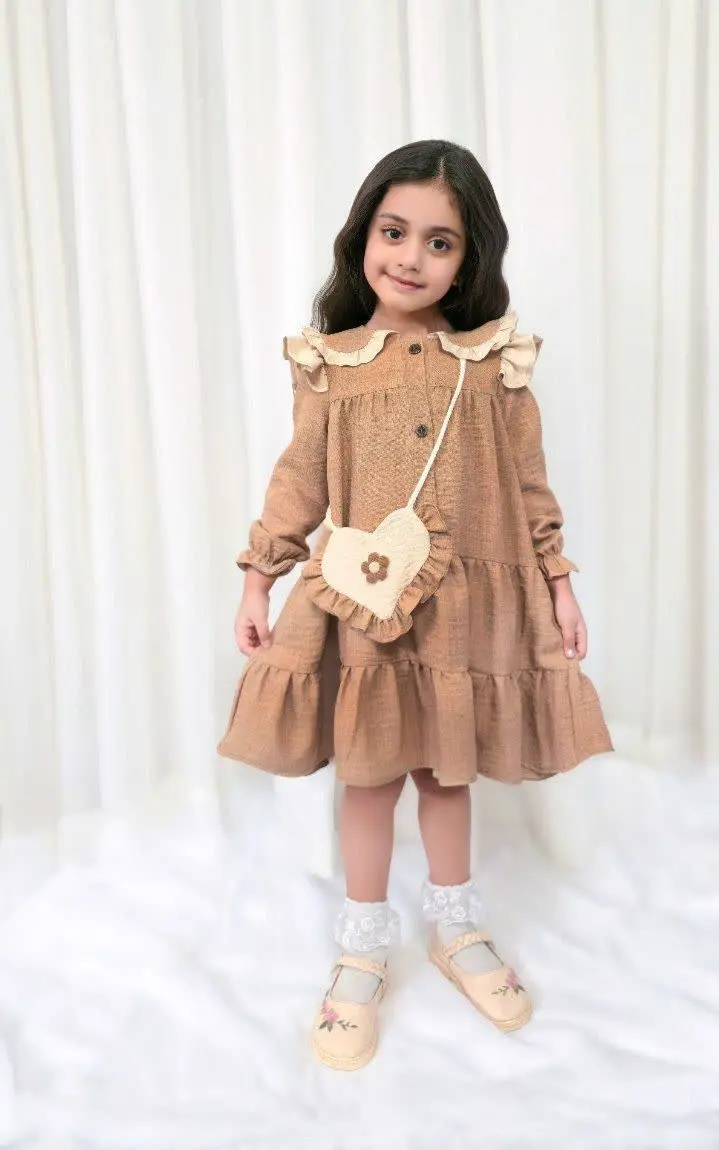 پیراهن دخترانه مدل کارامل 🍮