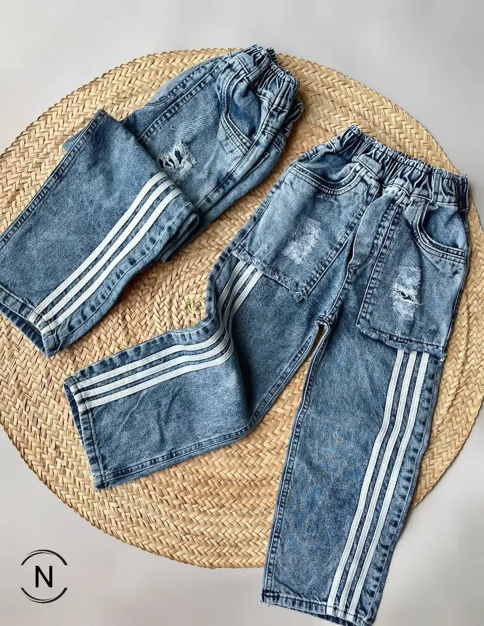 #شلوارلی نیم بگ پسرانه سه خط اسلپ
