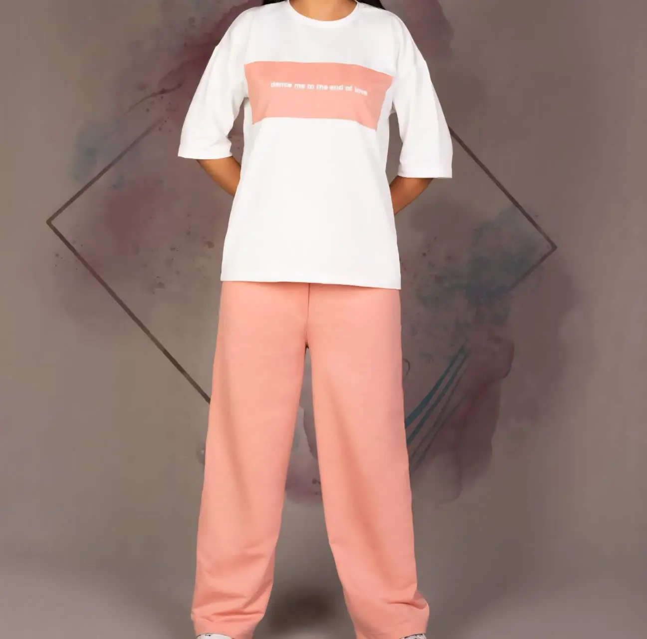 🩷ست لانگ و شلوار با طرح جذاب