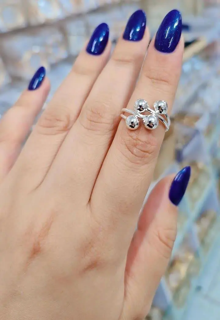 انگشتر ترند طرح طلا، آب نقره