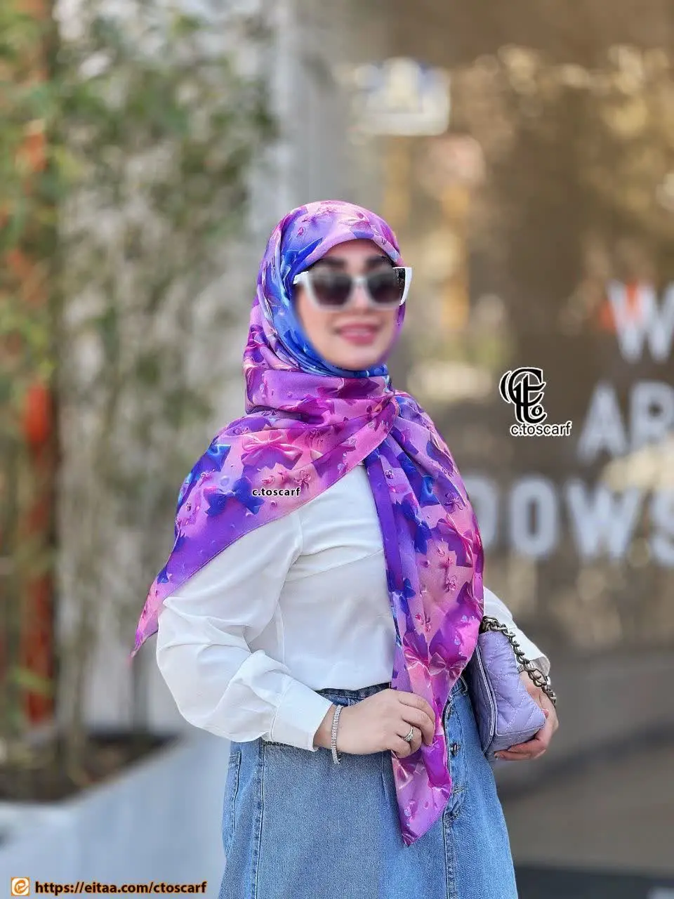 روسری طرح بنفشه
