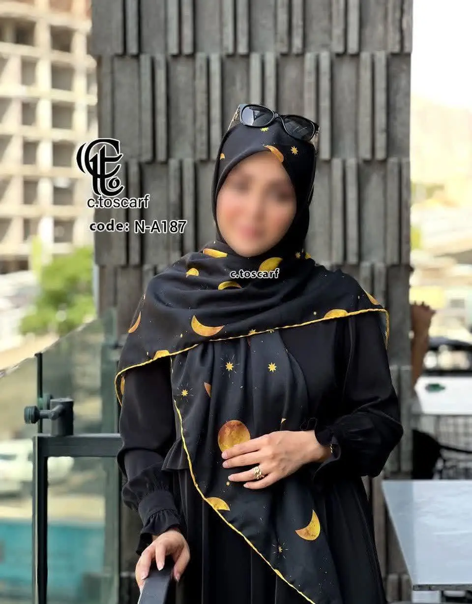 روسری طرح ماه طلا🌜

