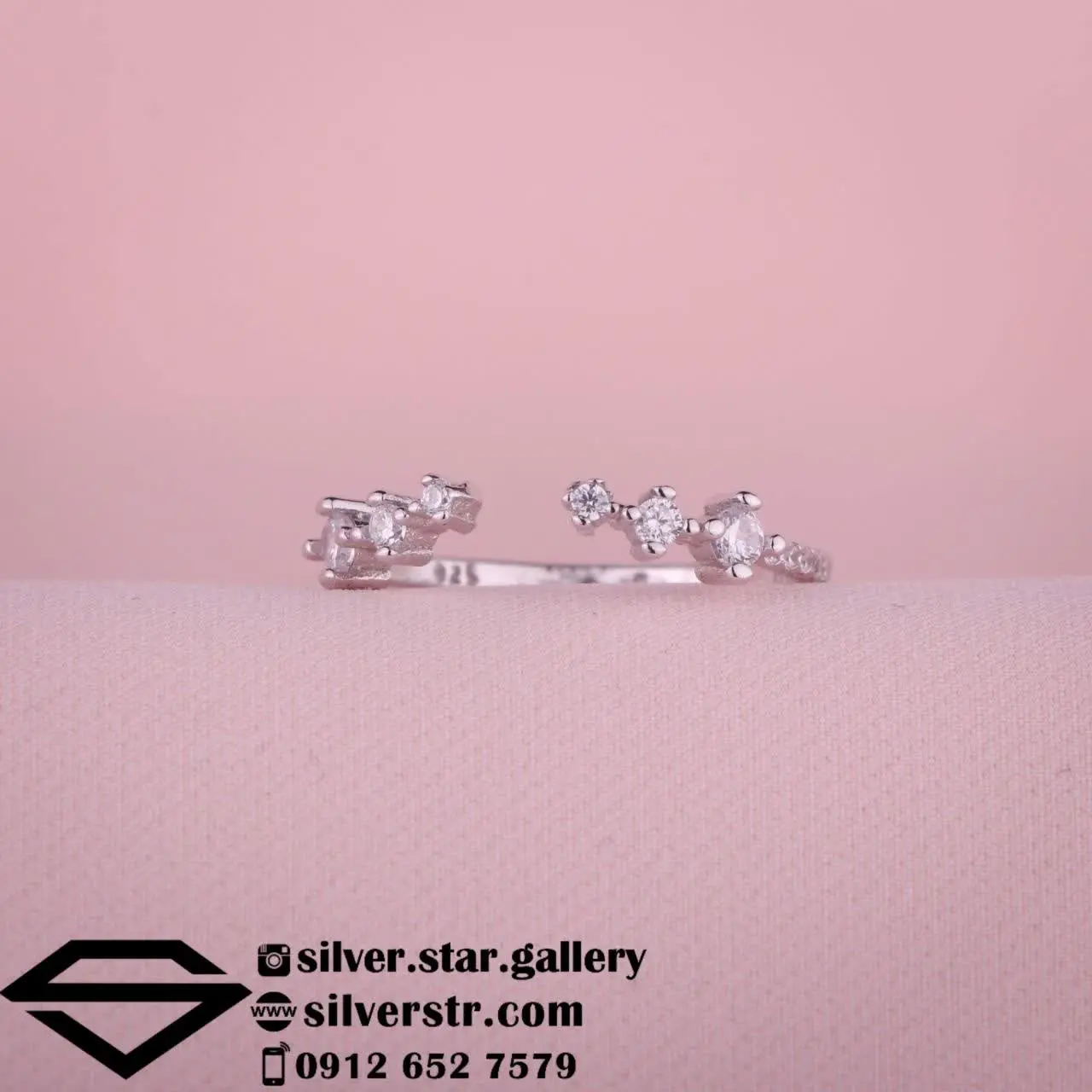 حلقه زنانه دخترانه جواهری ک...