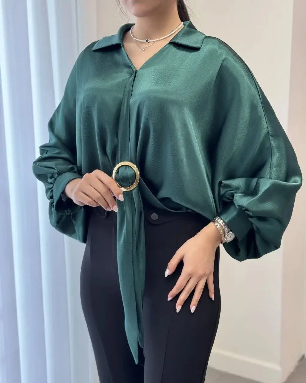 🍃نام: شومیز گره‌ای رنگارنگ
