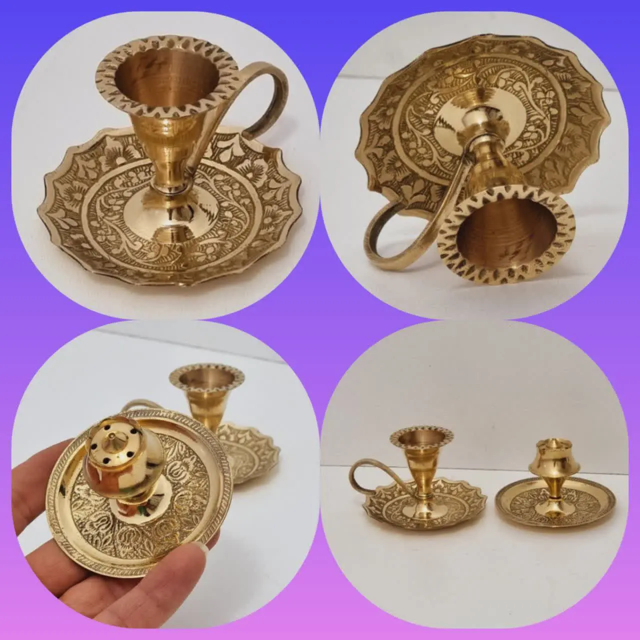 شمعدان و جا عودی انگشتی