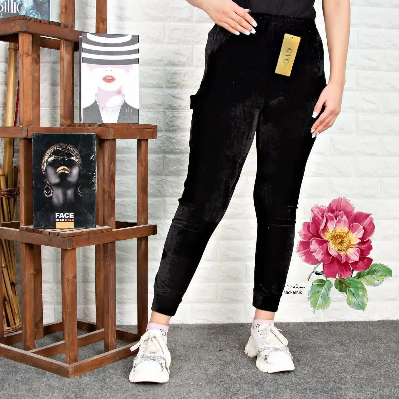 شلوار مخمل دمپا دوبل پاکتی مارک NEW بقل جیب
