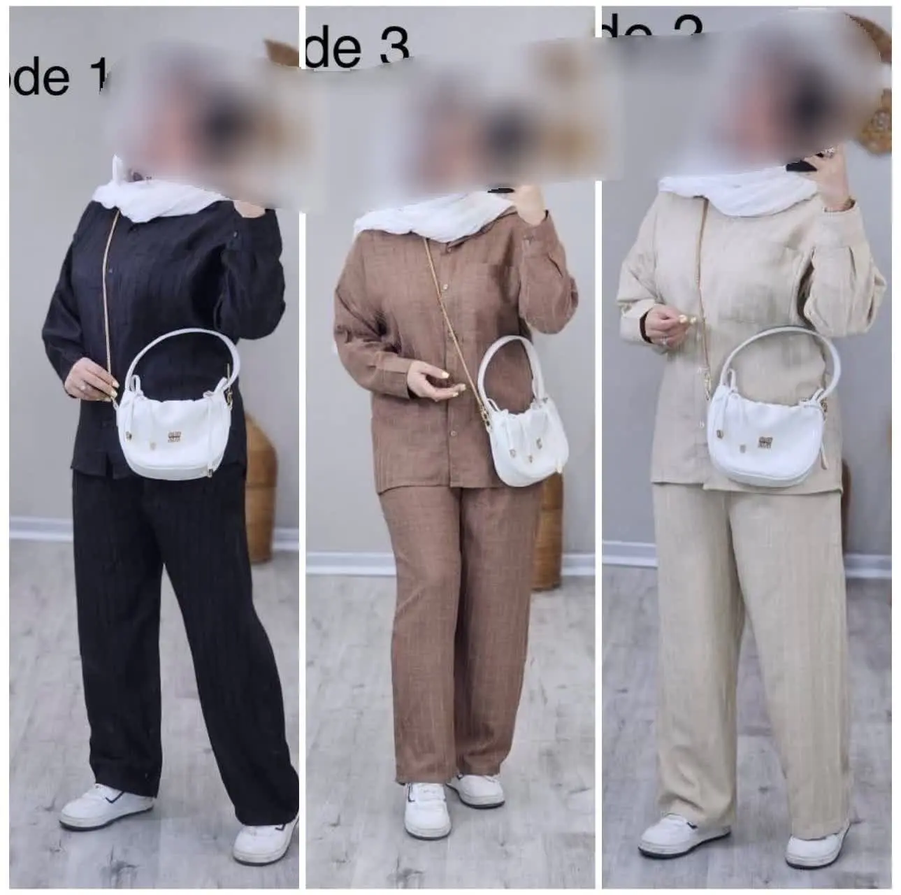 ست تونیک شلوار زیپی