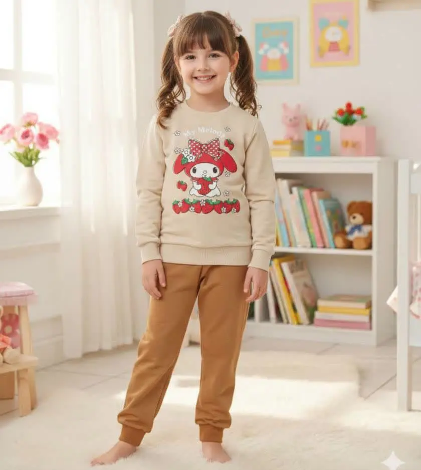 🧶 بلوز شلوار 🧿 توتفرنگی ملودی