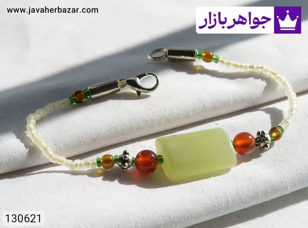 دستبند سنگ شاه مقصود و عقیق...