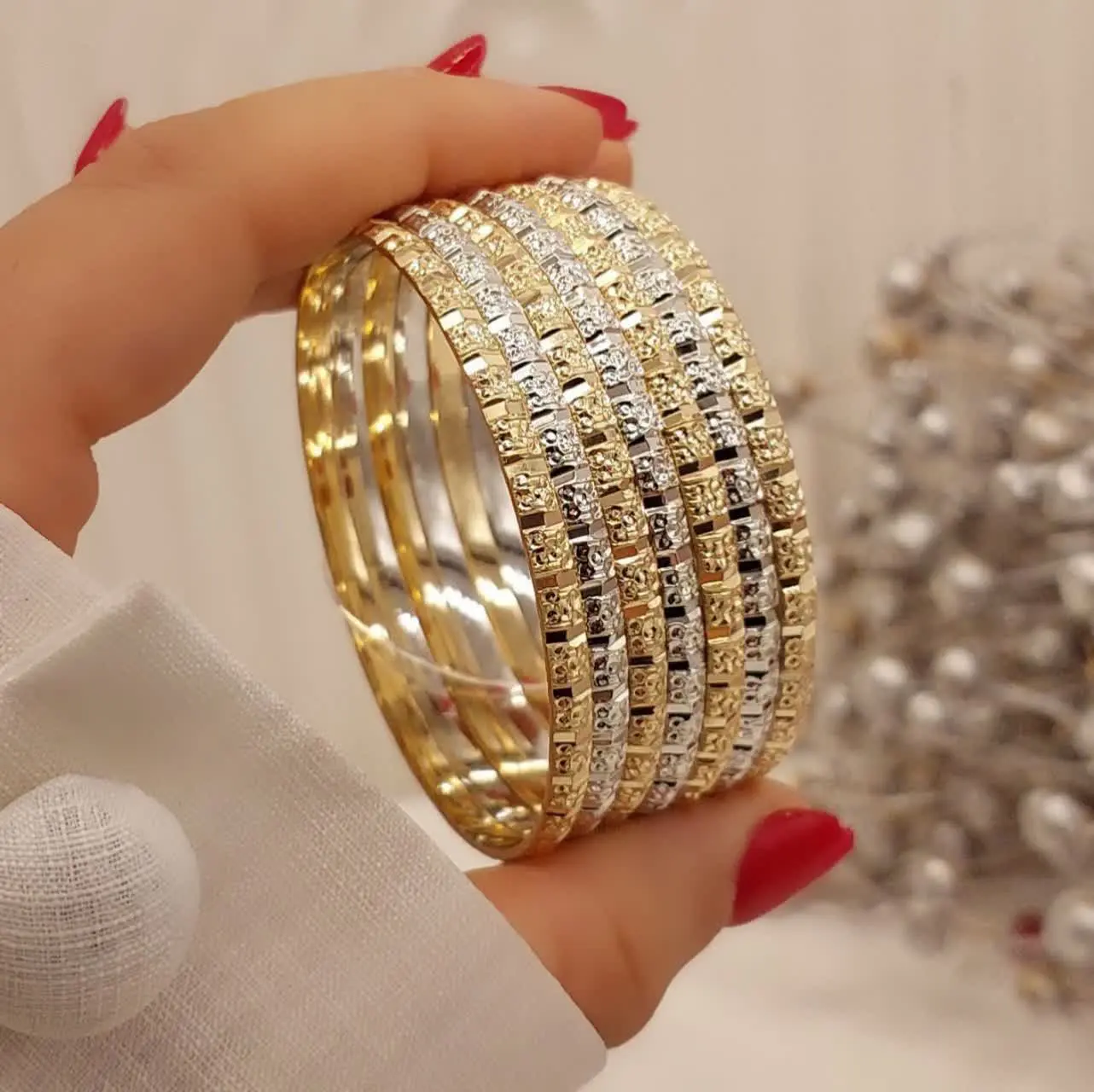 النگو ۳میل پرتراش طلا روس ج...