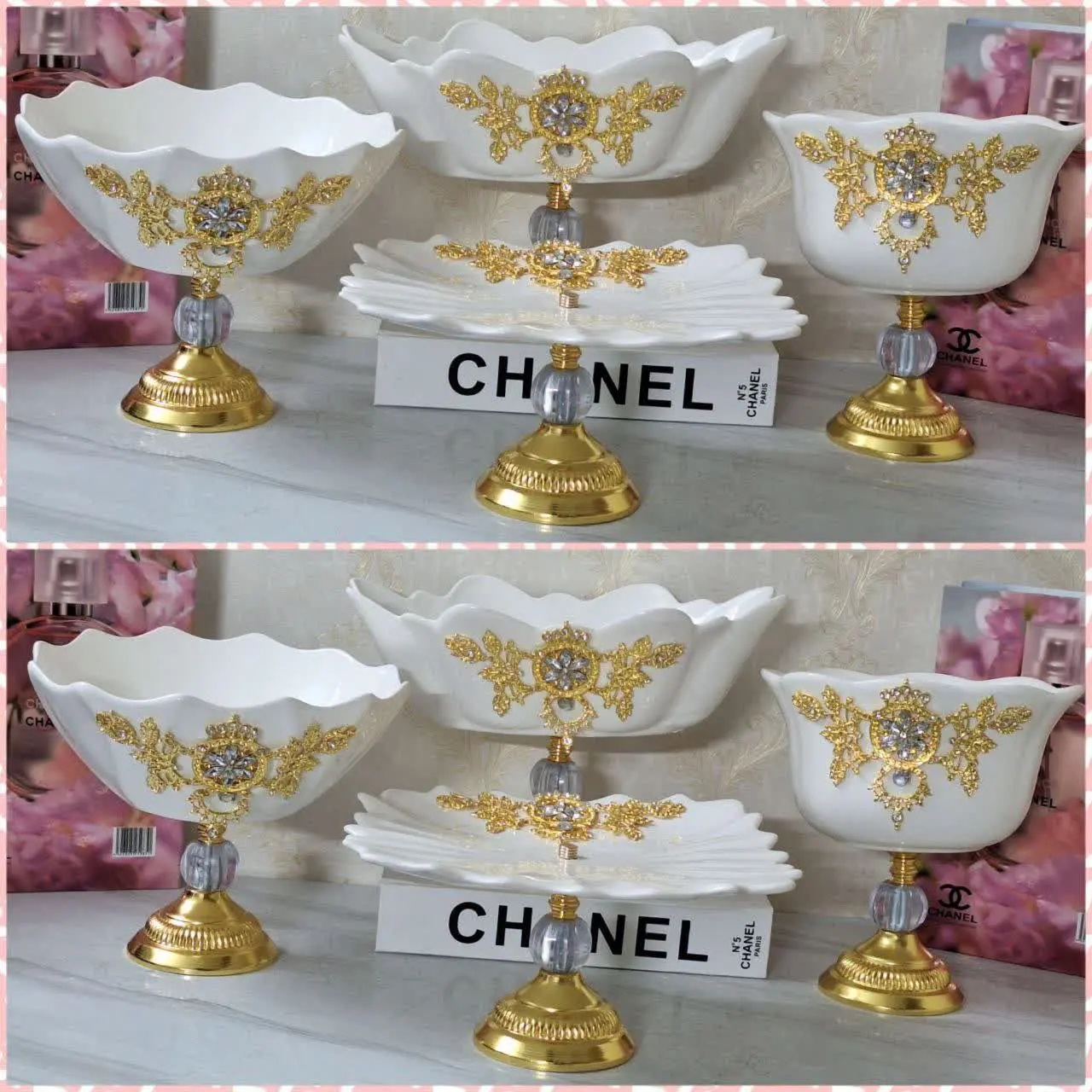 🌹سرویس ۴تیکه پذیرایی طرح مارال