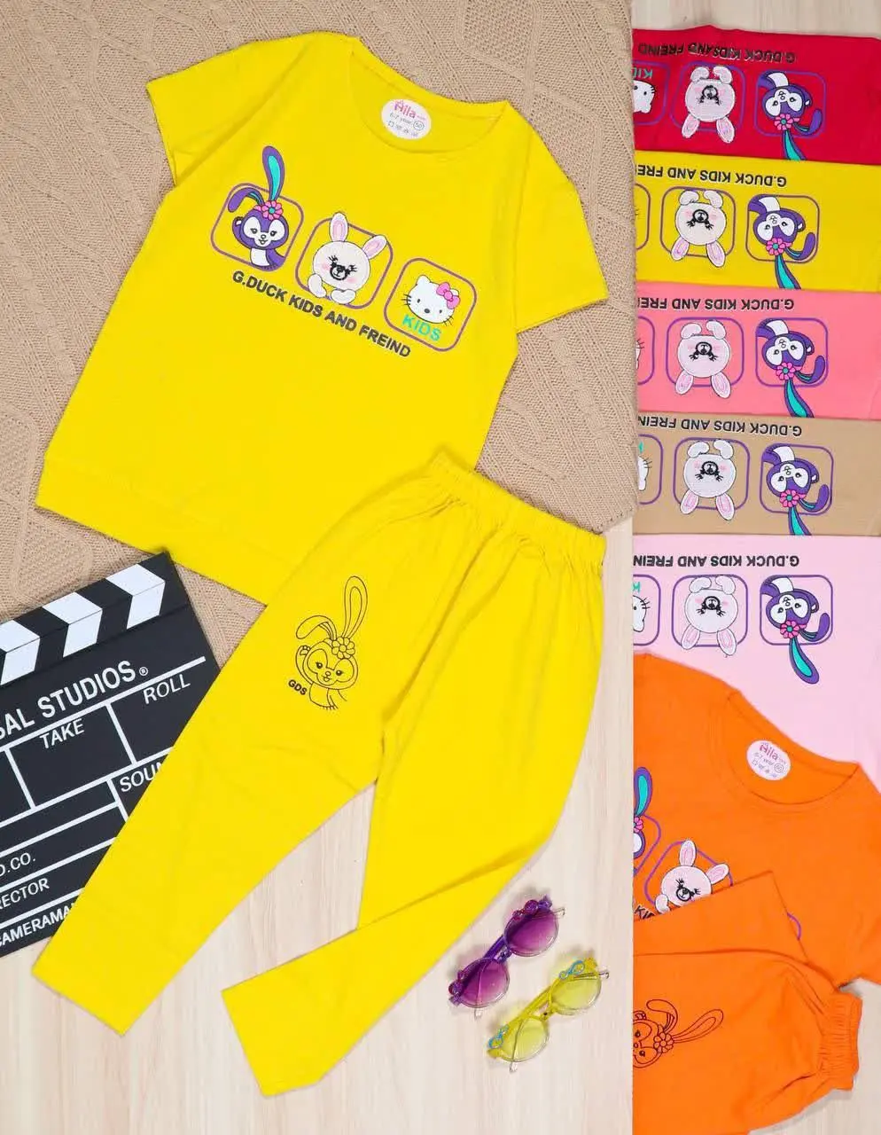 👫تیشرت و ساپورت گلدوزی خرگوش و کیتی👫
