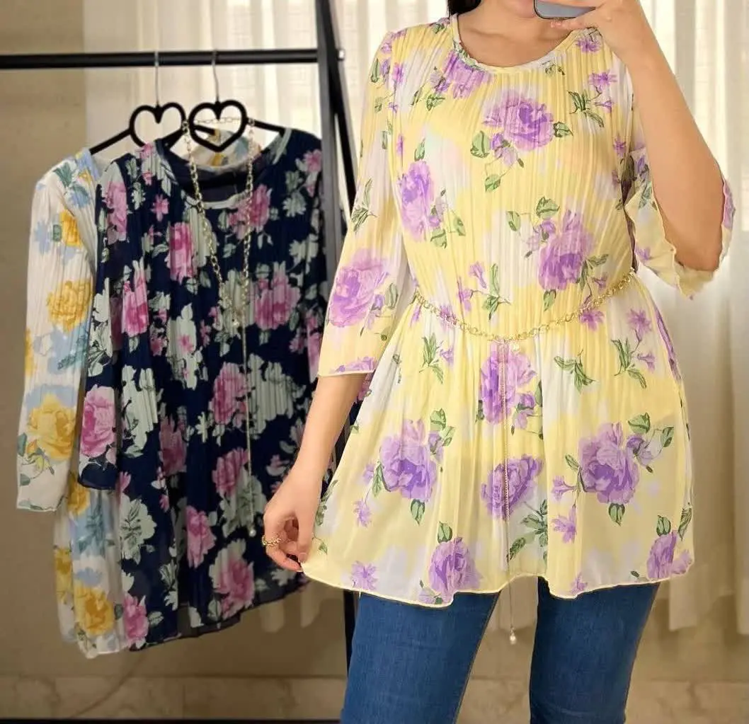 💞 تونیک حریر پلیسه مجلسی 💞
