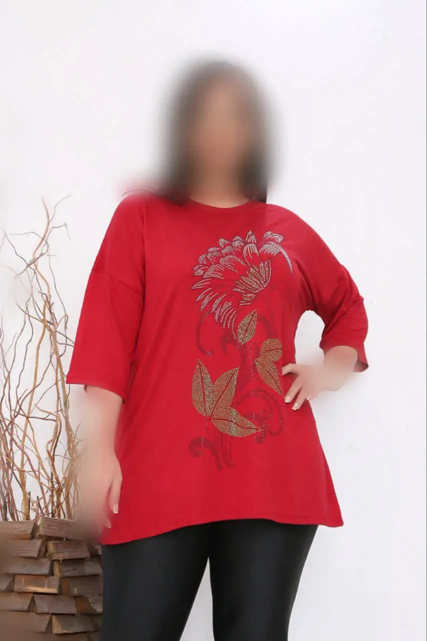 🎊جنس ویسکوزپنبه عالی🎈نگینکاری شده بدون ریزش
