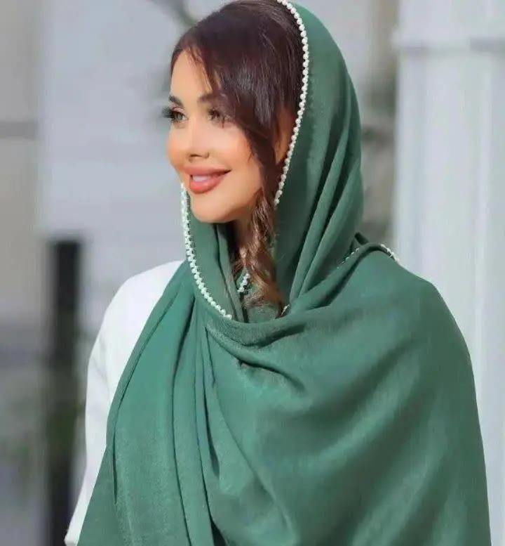 شال ابریشم مرواریدی 
