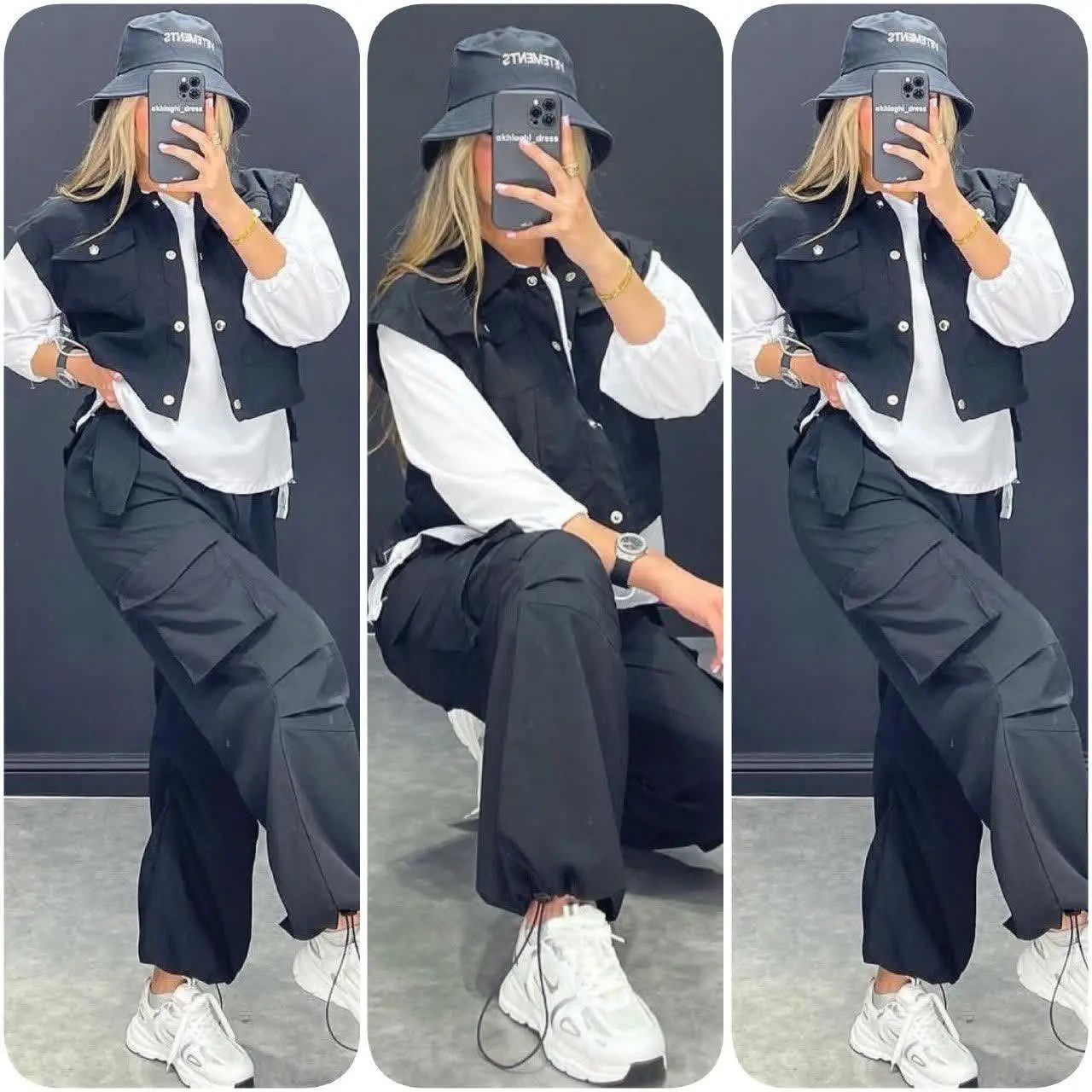 ❤️نام: ۳تیکه (بلوز و ژیله و شلوار) ژاویا
