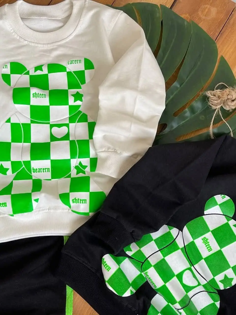 ❤️❤️بلوز شلوار تدی سفید و مشکی