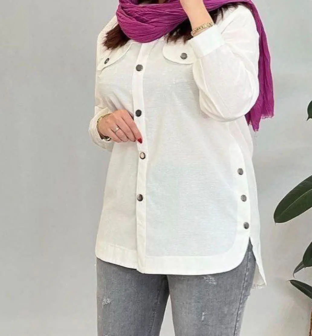 نام: مانتو کتان بغل دکمه
