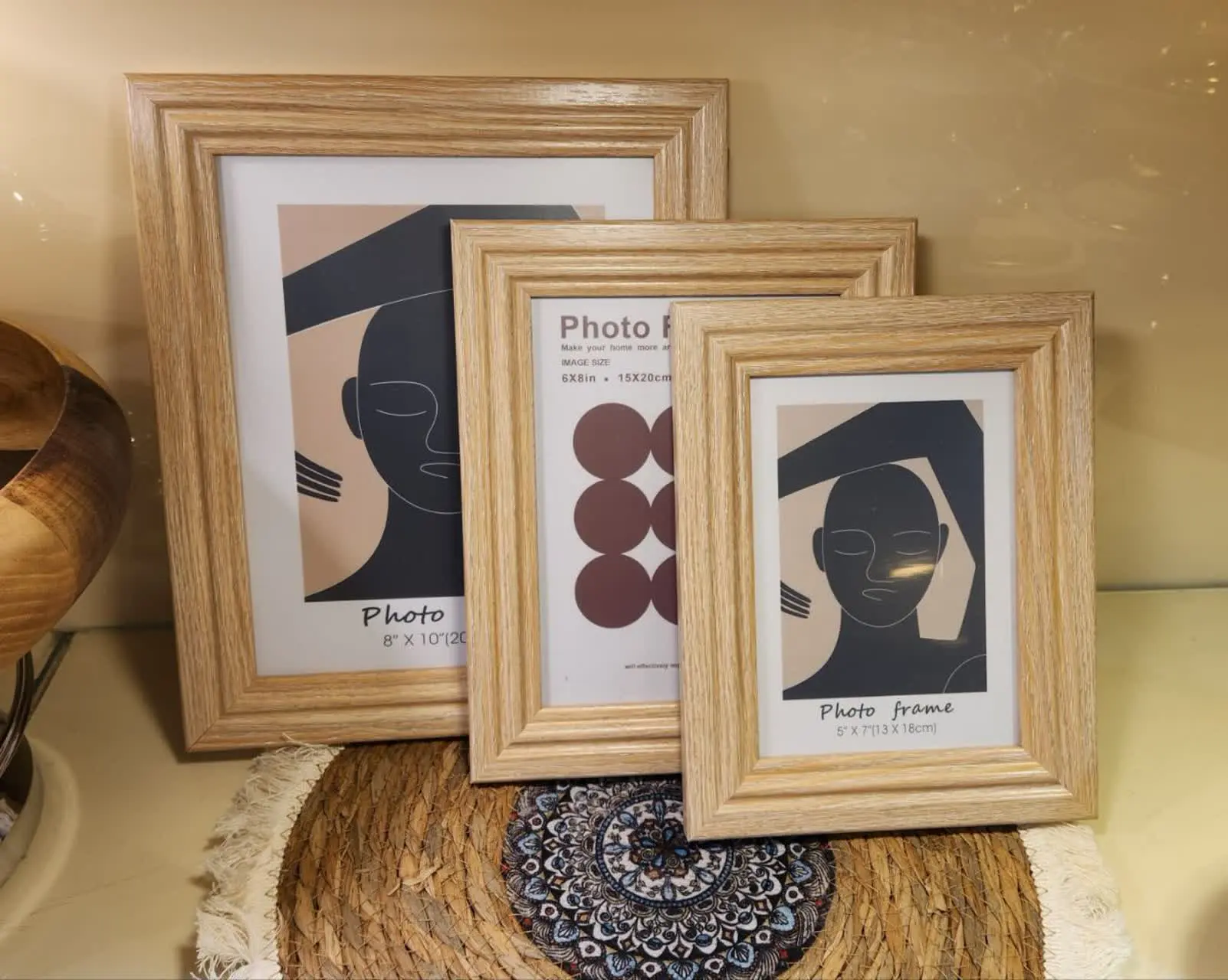 📌قاب عکس ۳ سایز چوبی😍👆
