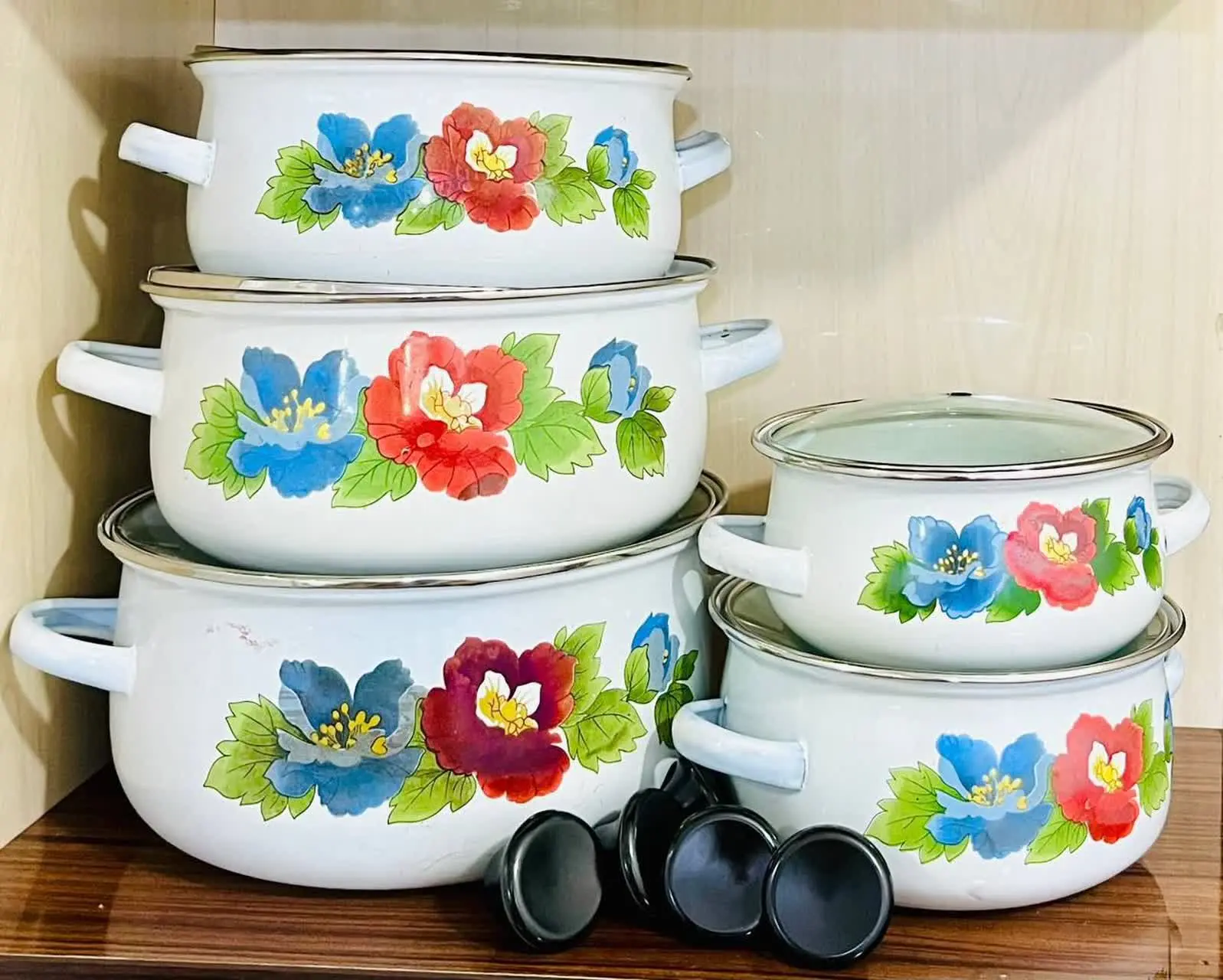 سرویس لعابی ۱۰ پارچه قدیمی 
