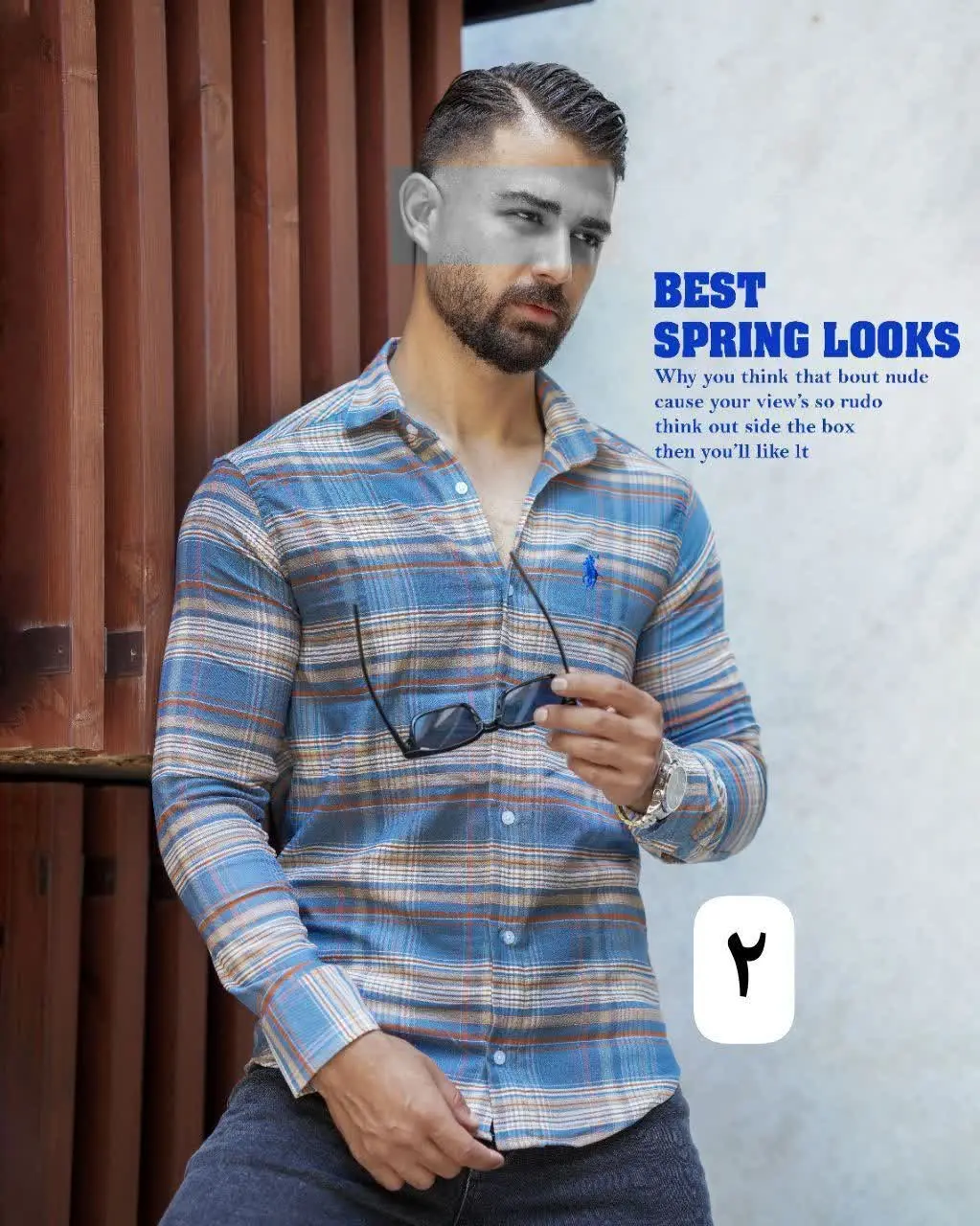 🖋نام: پیراهن مردانه چارخونه ۴
