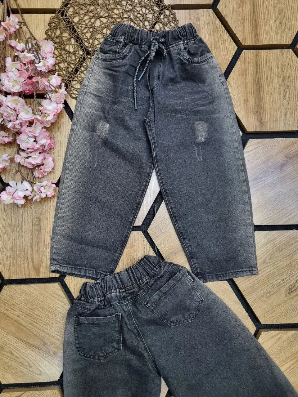 👖شلوار لی بالونی زغالی پسرا...