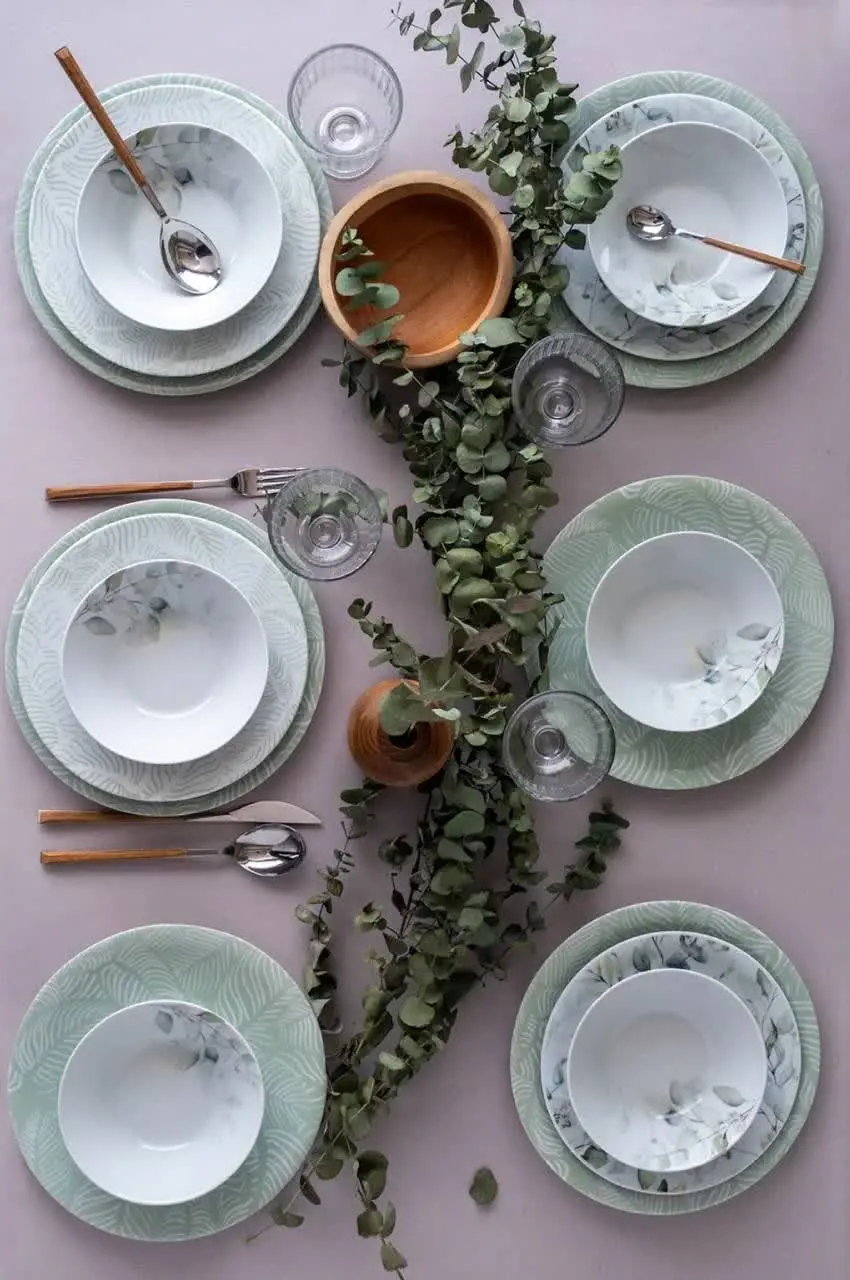 ✨ سرویس غذاخوری ۲۴ پارچه از چینی اصل KÜTAHYA PORSELEN ترکیه ✨
