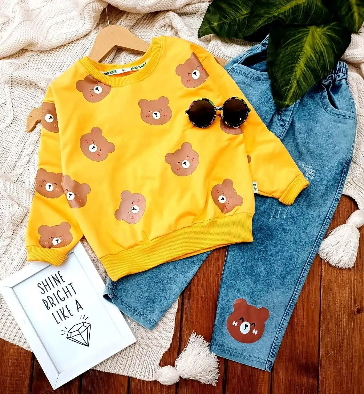 👚نام: ست بیرونی خرسی زرد
