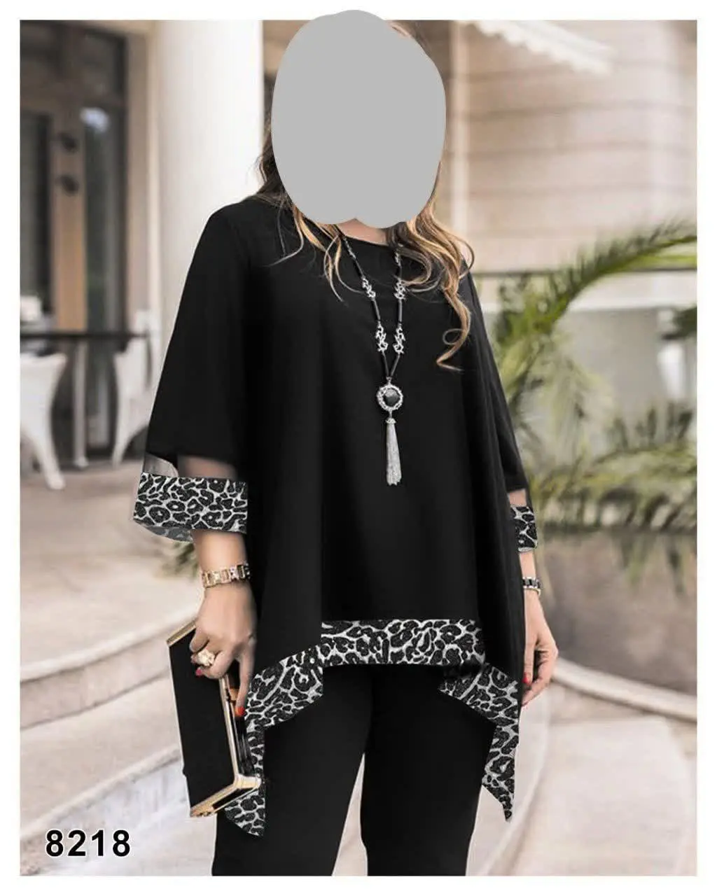 تونیک مجلسی یقه گرد
