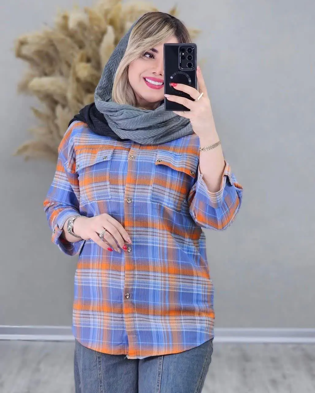 نام: مانتو چهارخونه پروانه
