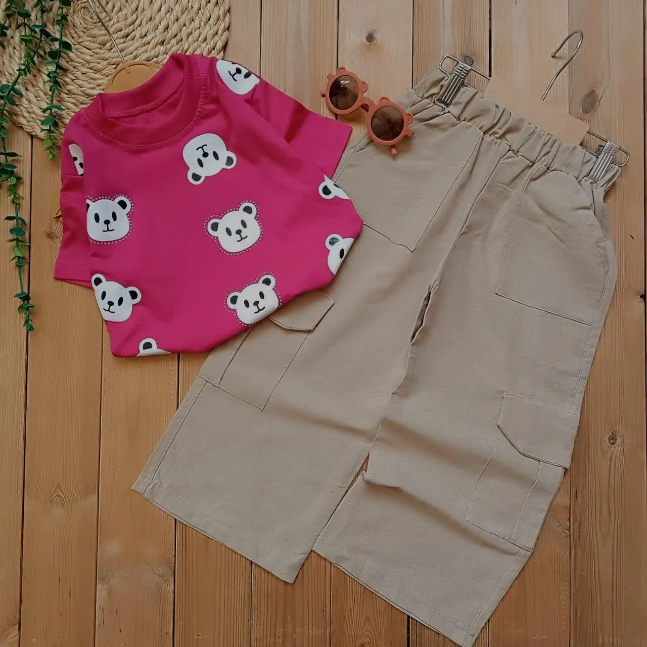 ست جذاب تیشرت شلوار کارگو 
