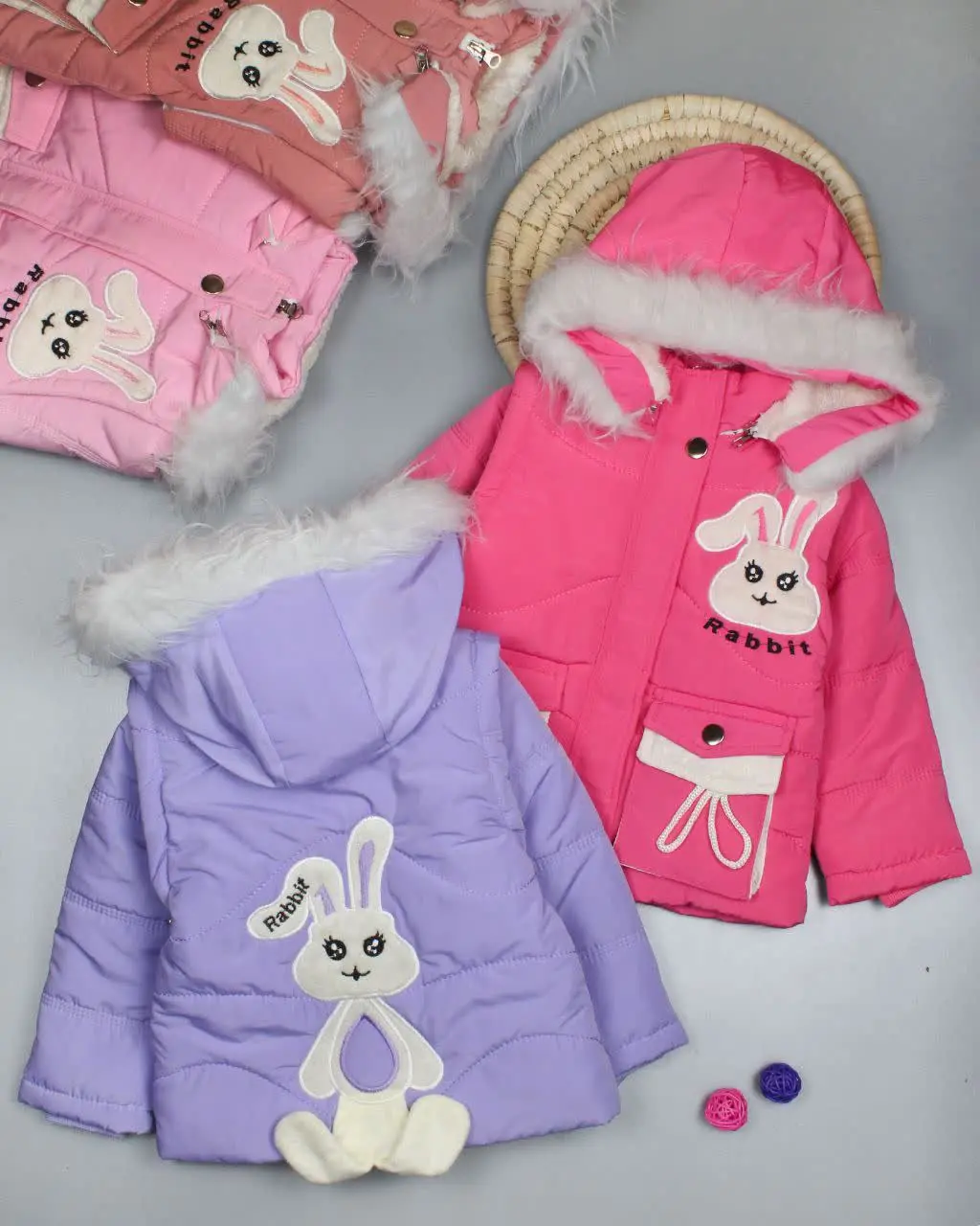 ✅ کاپشن دخترانه پافرشو خرگوش ✅