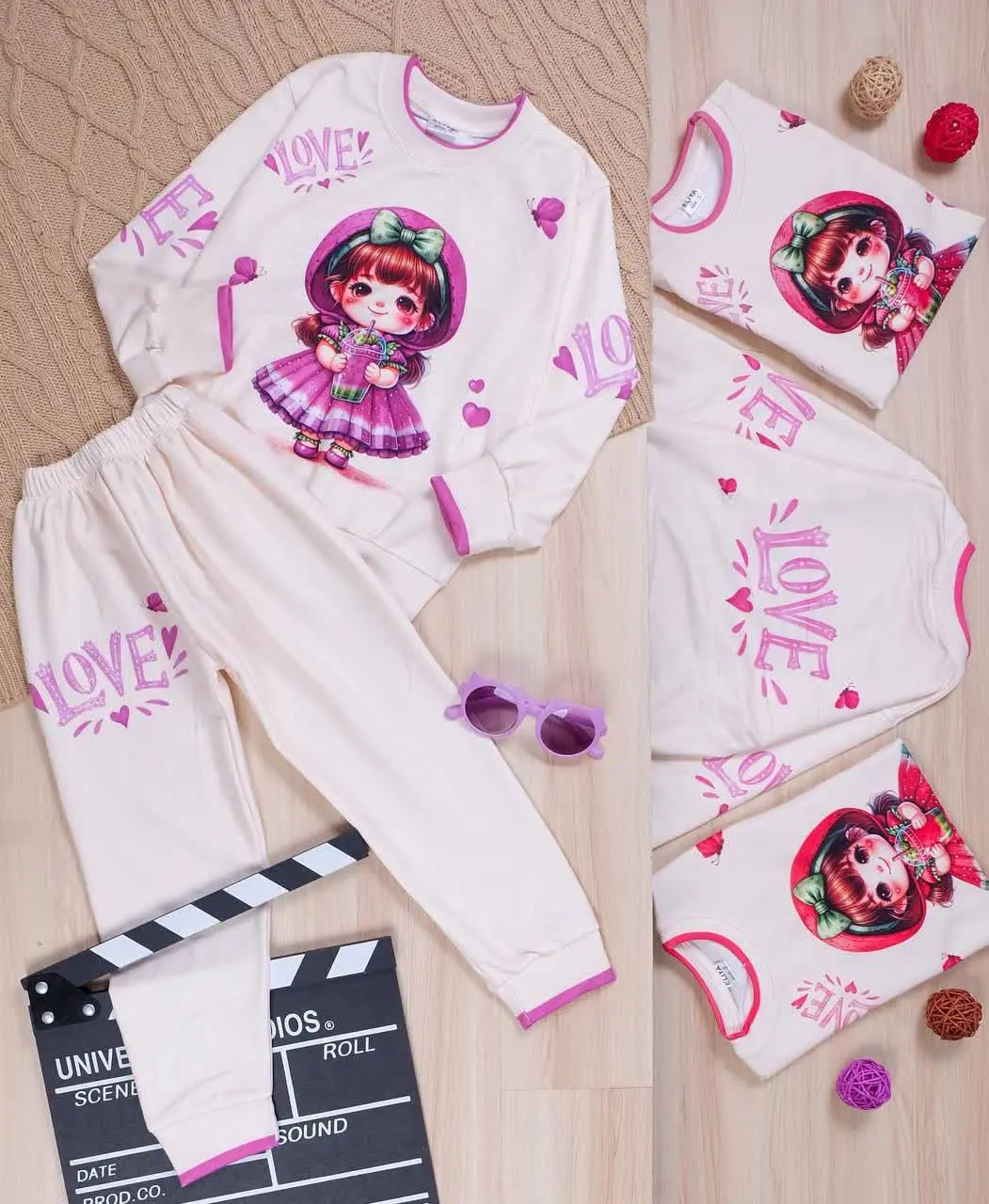 👫بلوز و شلوار چاپ دختر LOVE 👫
