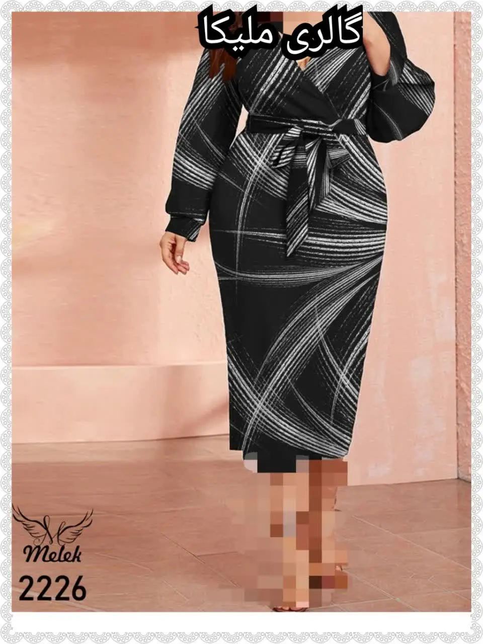 🔸 پیراهن مجلسی یقه ضربدری آ...