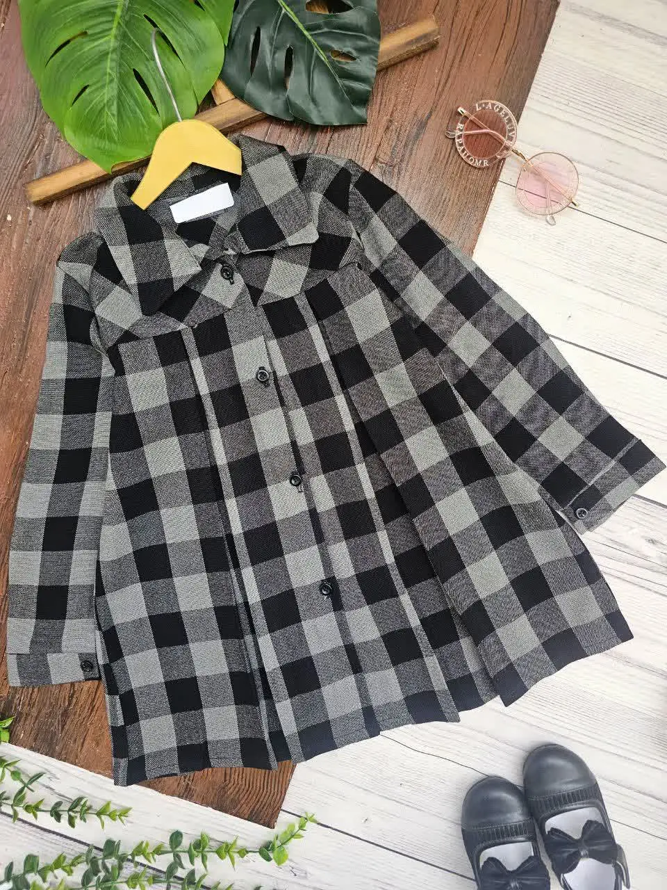 پیراهن چهارخونه 
