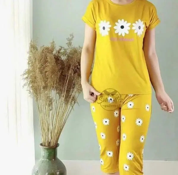 ‌⭕️ #ست تیشرت و شلوارک بابونه 
