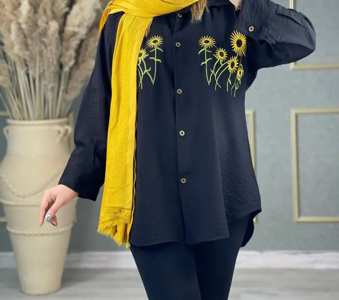 ☀️نام: تونیک مانتویی آفتابگردون
