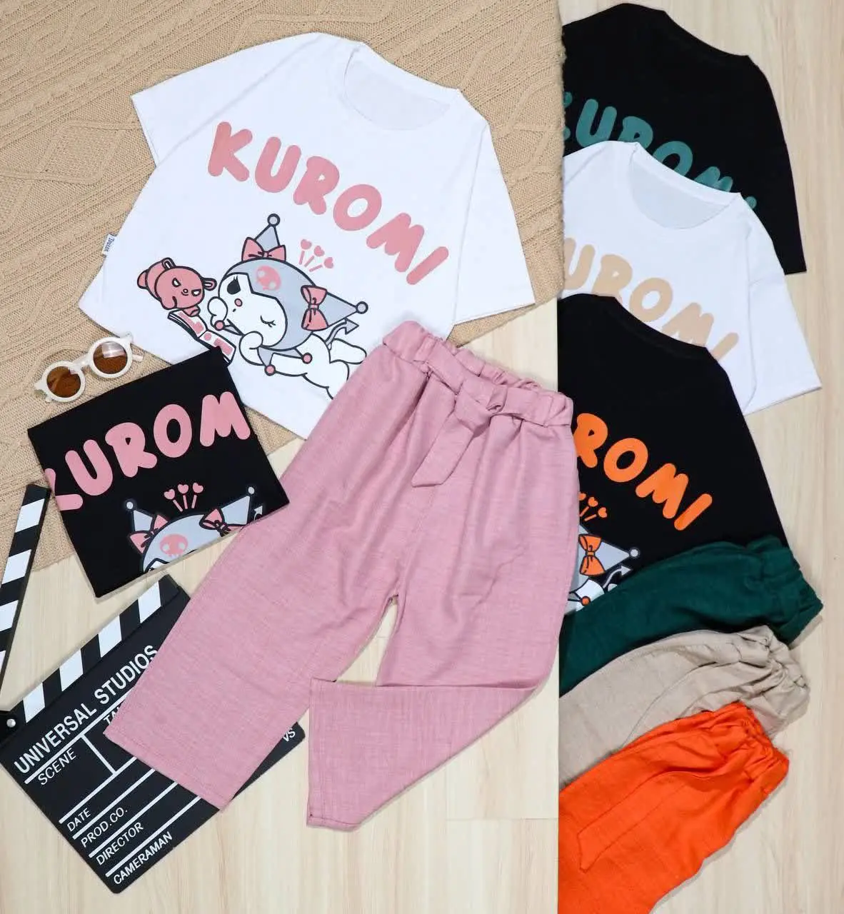 👫کراپ و شلوار سوفیا چاپ کرومی👫
