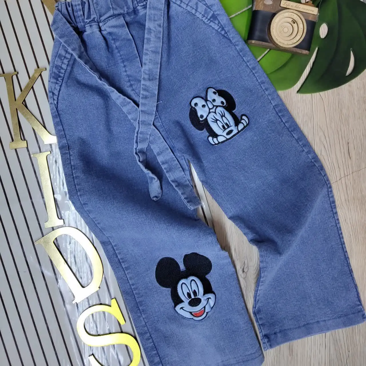 شلوار بگ دخترانه طرح میکی موس 
