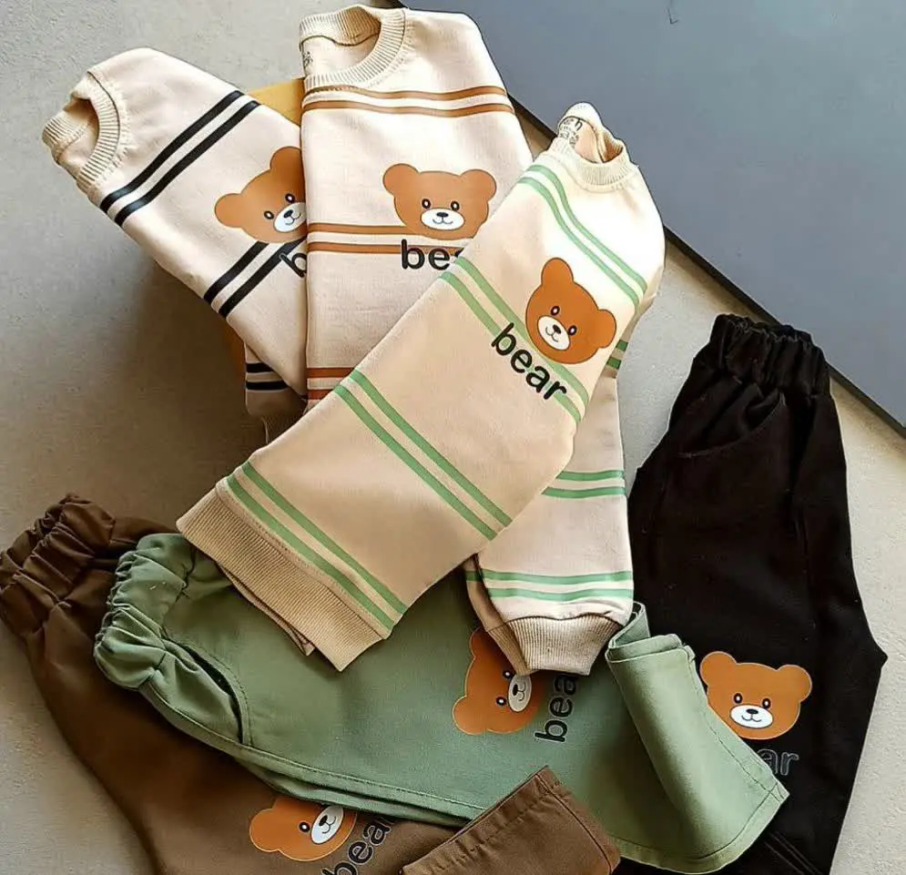 ست با شلوار کتان خرسی