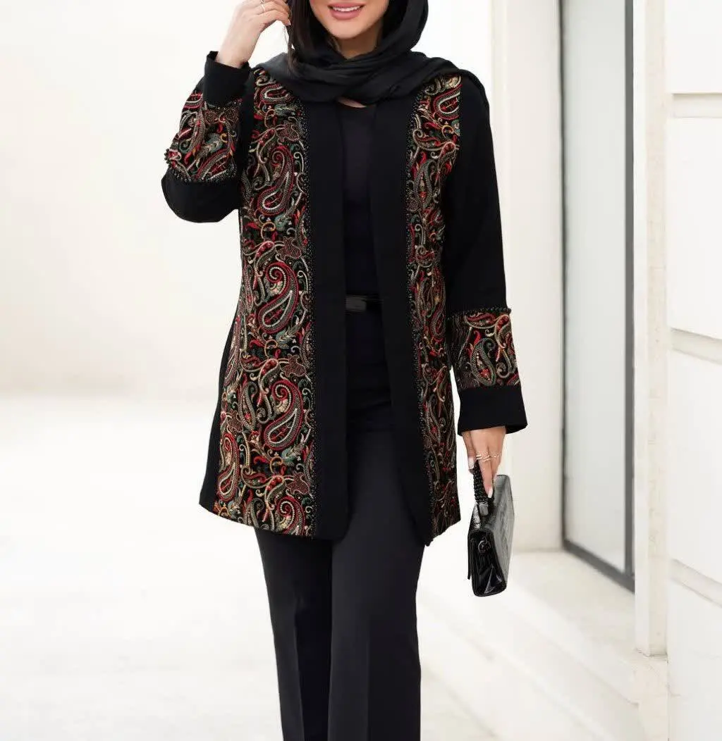 🧥مدل: کرپ مجلسی نگین دوزی 
