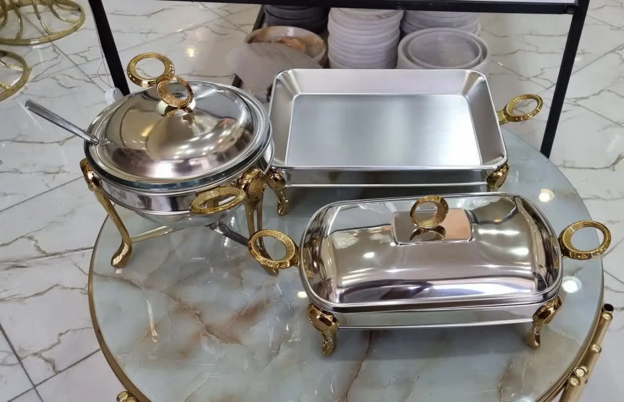 🌸ست سوفله استیل دسته طلایی🌸
