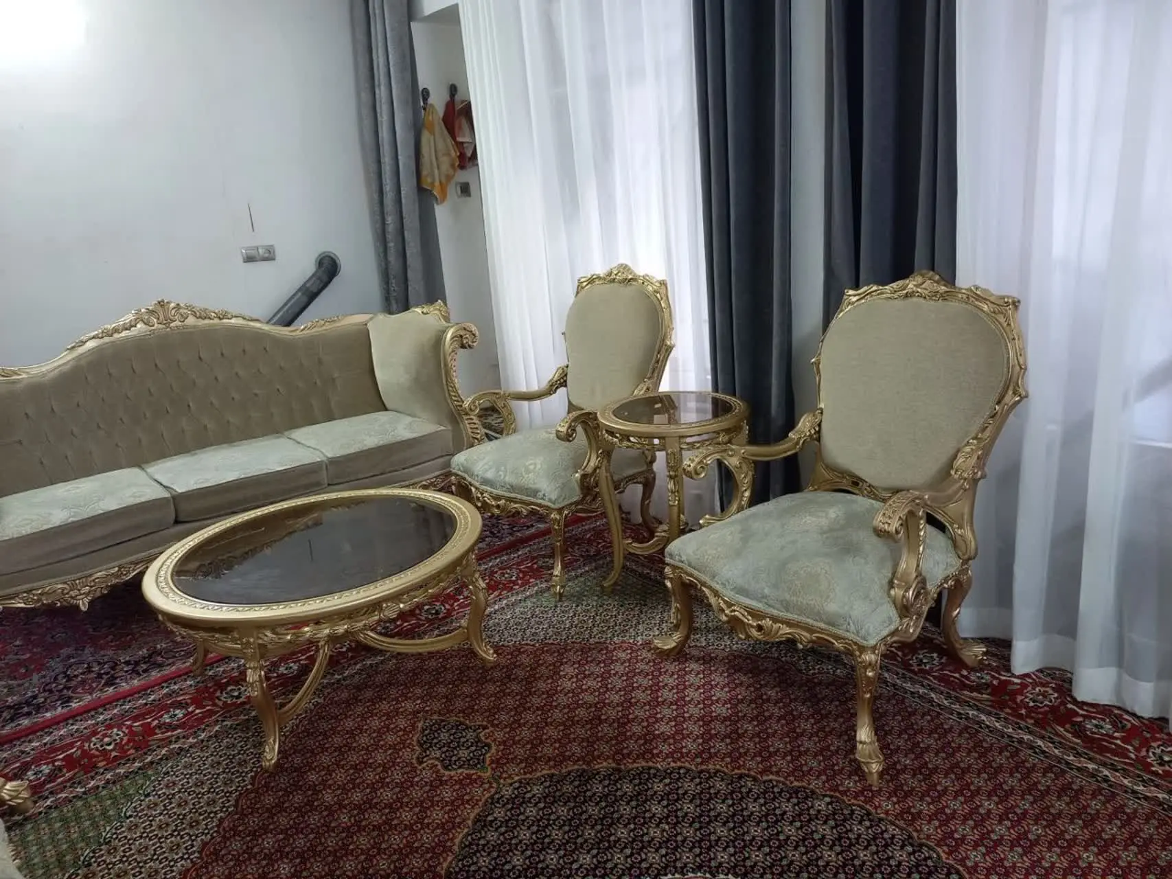 مبل استیل سلطنتی ۷نفره 
